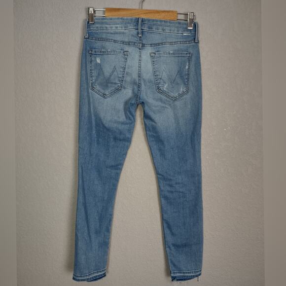 Mother Undone Hem Looker Jeans Crop in Cliffhanger Size 26 - Picture 3 of 16
